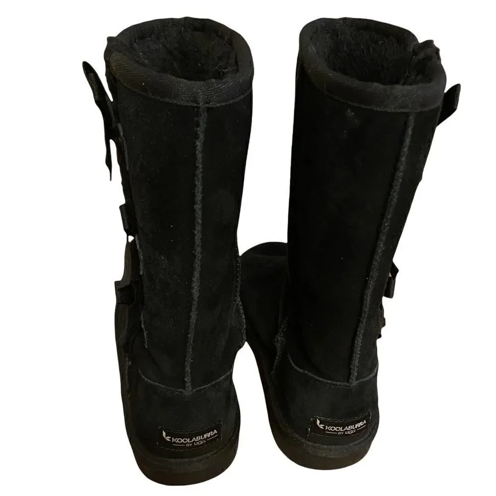 Koolaburra by Ugg Kids Victoria Tall Boot Black Size 2